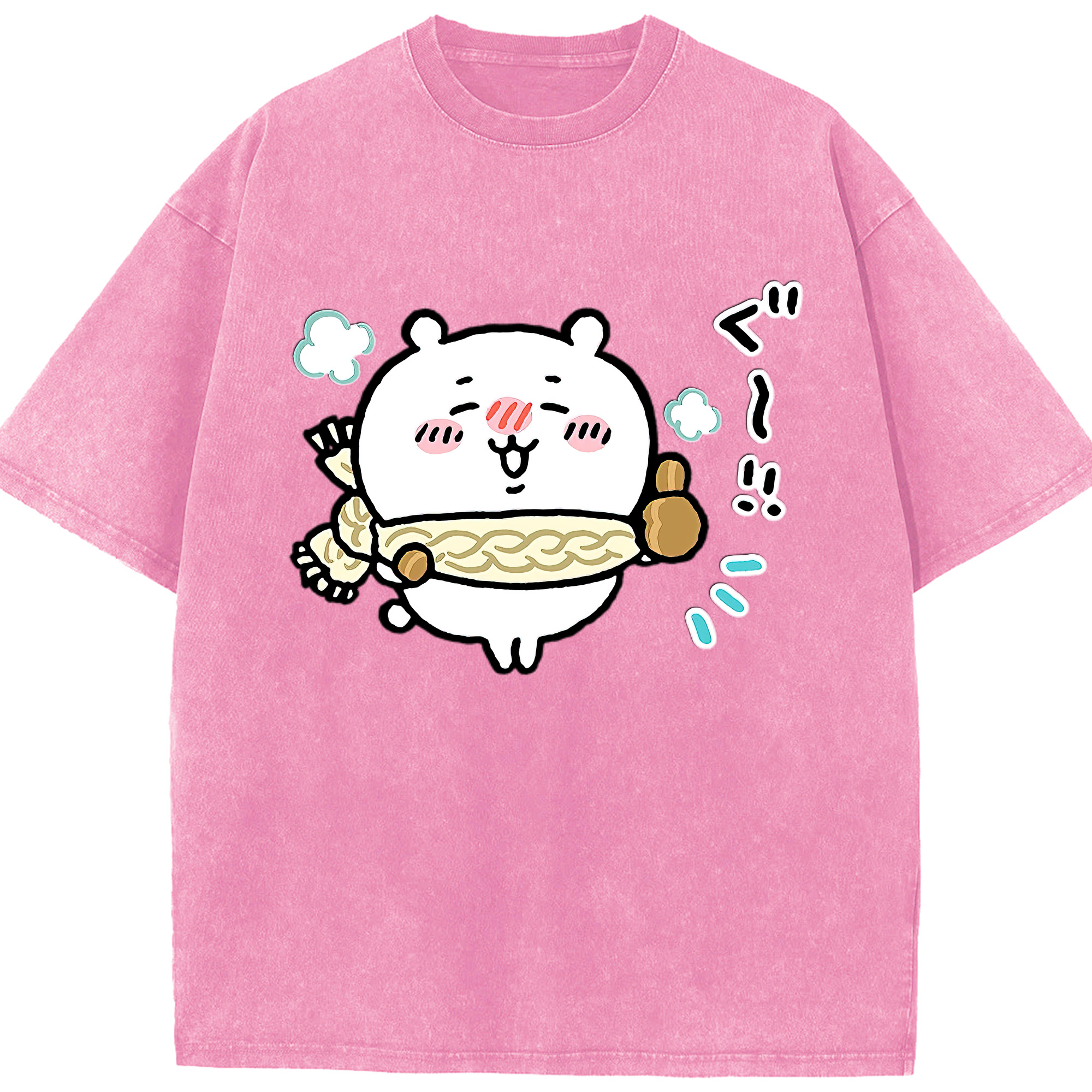 （画像用） ちいかわ ちいかわ Chii-kawa chiikawa 綿100% ヴィンテージ風 半袖Tシャツ（フロントプリント）